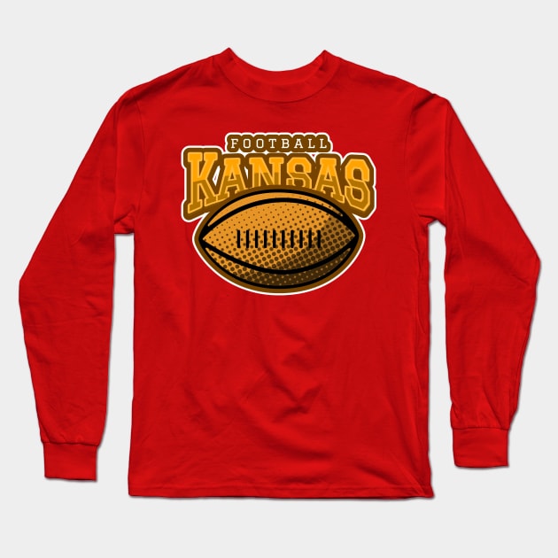 love Football Kansas City Football Long Sleeve T-Shirt by AA